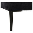 ECKSOFA in Velours Schwarz  - Schwarz, KONVENTIONELL, Textil/Metall (226/155cm) - Carryhome
