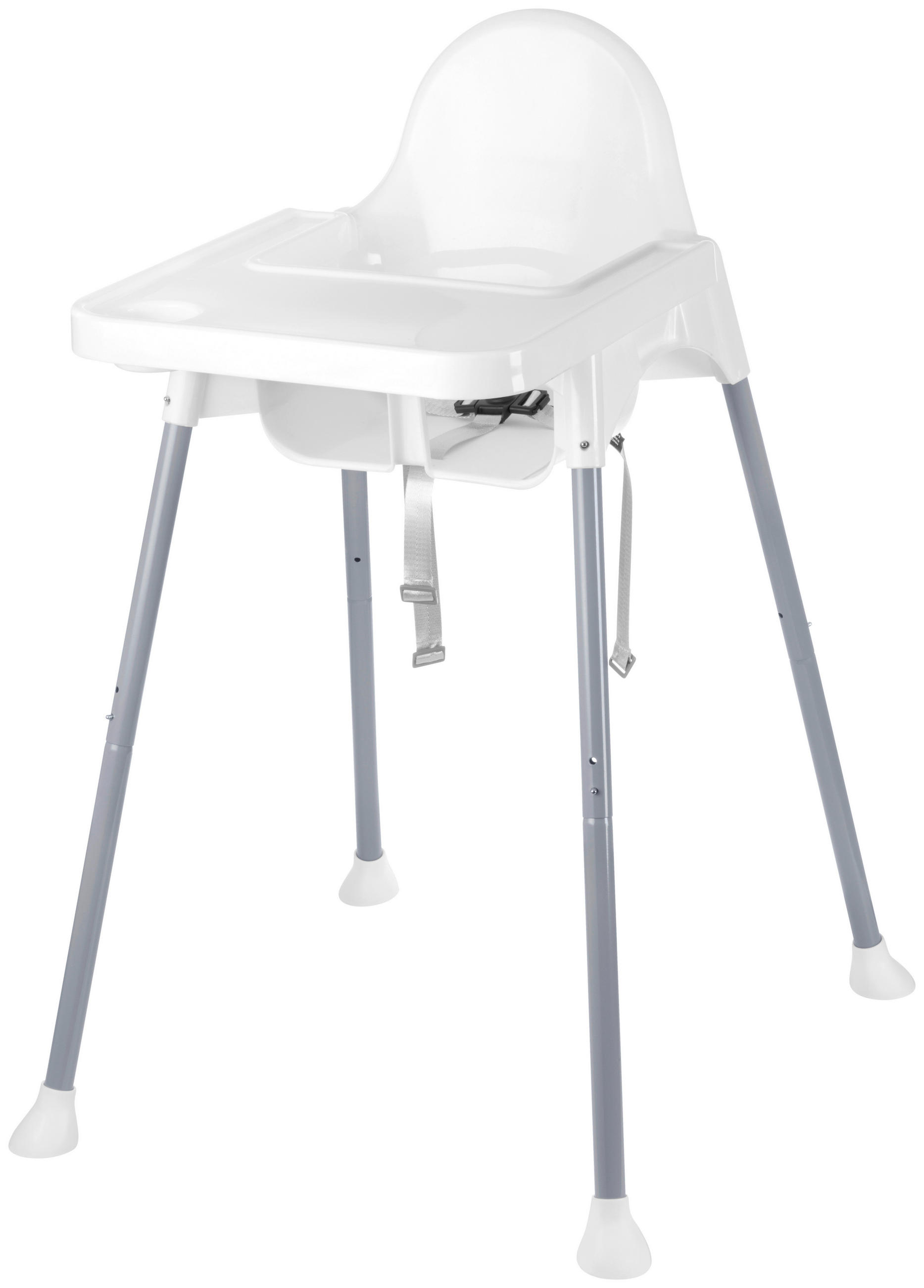 HOCHSTUHL Grau, Weiß  - Weiß/Grau, Basics, Kunststoff/Metall (64/56/87,5cm) - My Baby Lou