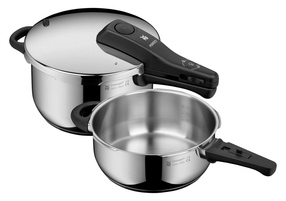 KUKTAKÉSZLET 4.5+3 l  - nemesacélszínű, Basics, fém (3+4,5l) - WMF