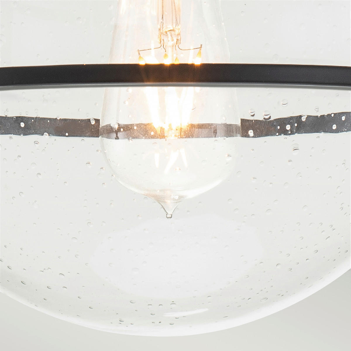 DECKENLEUCHTE  28.2/31.8 cm    - Schwarz, Design, Glas/Metall (28.2/31.8cm) - Elstead Lighting