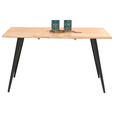 ESSTISCH in Holz, Metall 140/90/76 cm  - Schwarz/Akaziefarben, Natur, Holz/Metall (140/90/76cm) - Carryhome