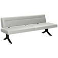 SITZBANK 220/87/70-86 cm  in Creme  - Creme/Schwarz, KONVENTIONELL, Textil/Metall (220/87/70-86cm) - Moderano