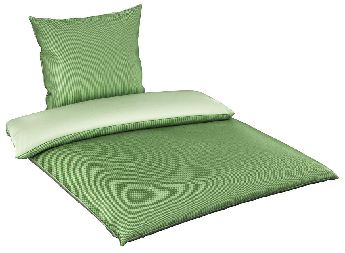 OBOJSTRANNÁ POSTEĽNÁ BIELIZEŇ, satén, svetlozelená, 155/220 cm - svetlozelená, Basics, textil (155/220cm) - Bio:Vio