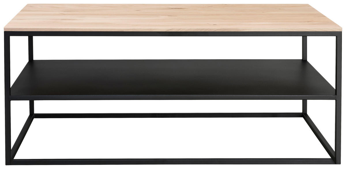 COUCHTISCH in Metall 100/60/41,5 cm  - Eiche Bianco/Schwarz, Design, Holz/Metall (100/60/41,5cm) - Johann Jakob