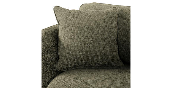 BIGSOFA Chenille Grün  - Schwarz/Grün, KONVENTIONELL, Textil/Metall (215/70/98cm) - Carryhome