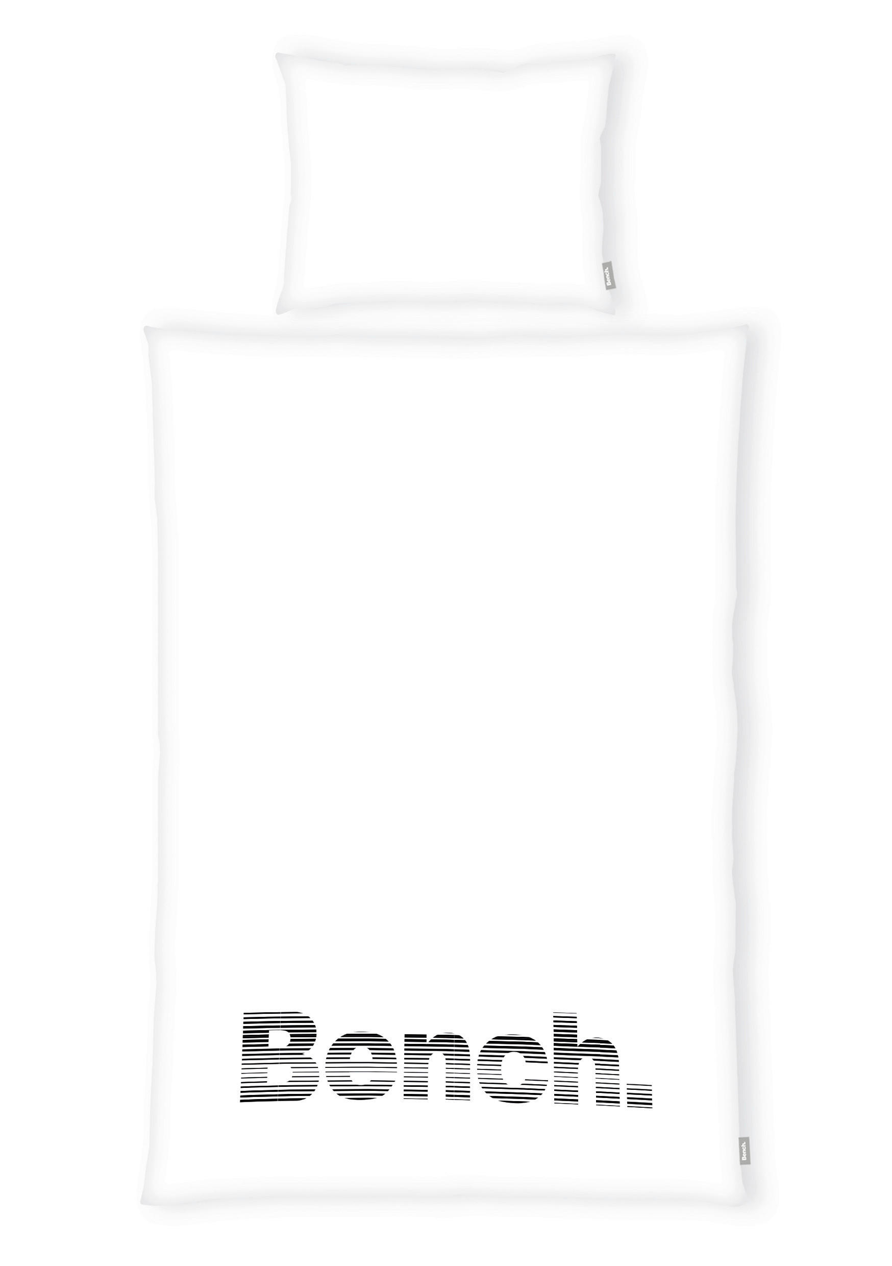 MLADINSKA POSTELJNINA BENCH 140/200 cm renforcé črna, bela  - črna/bela, Konvencionalno, tekstil (140/200cm) - Bench