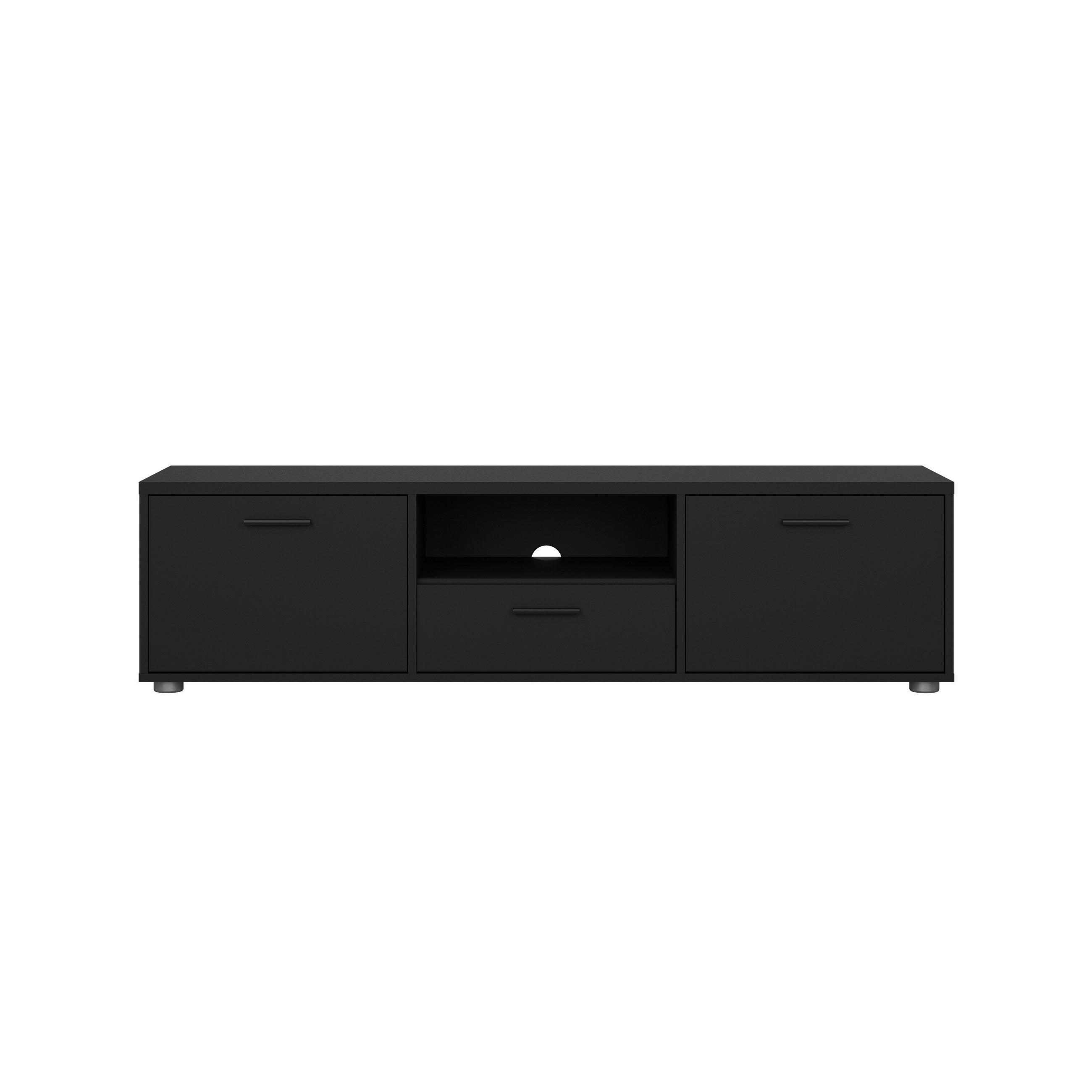 TV-BÄNK i svart  - svart, Design, metall/trämaterial (147,2/38,4/39,8cm) - Best Price