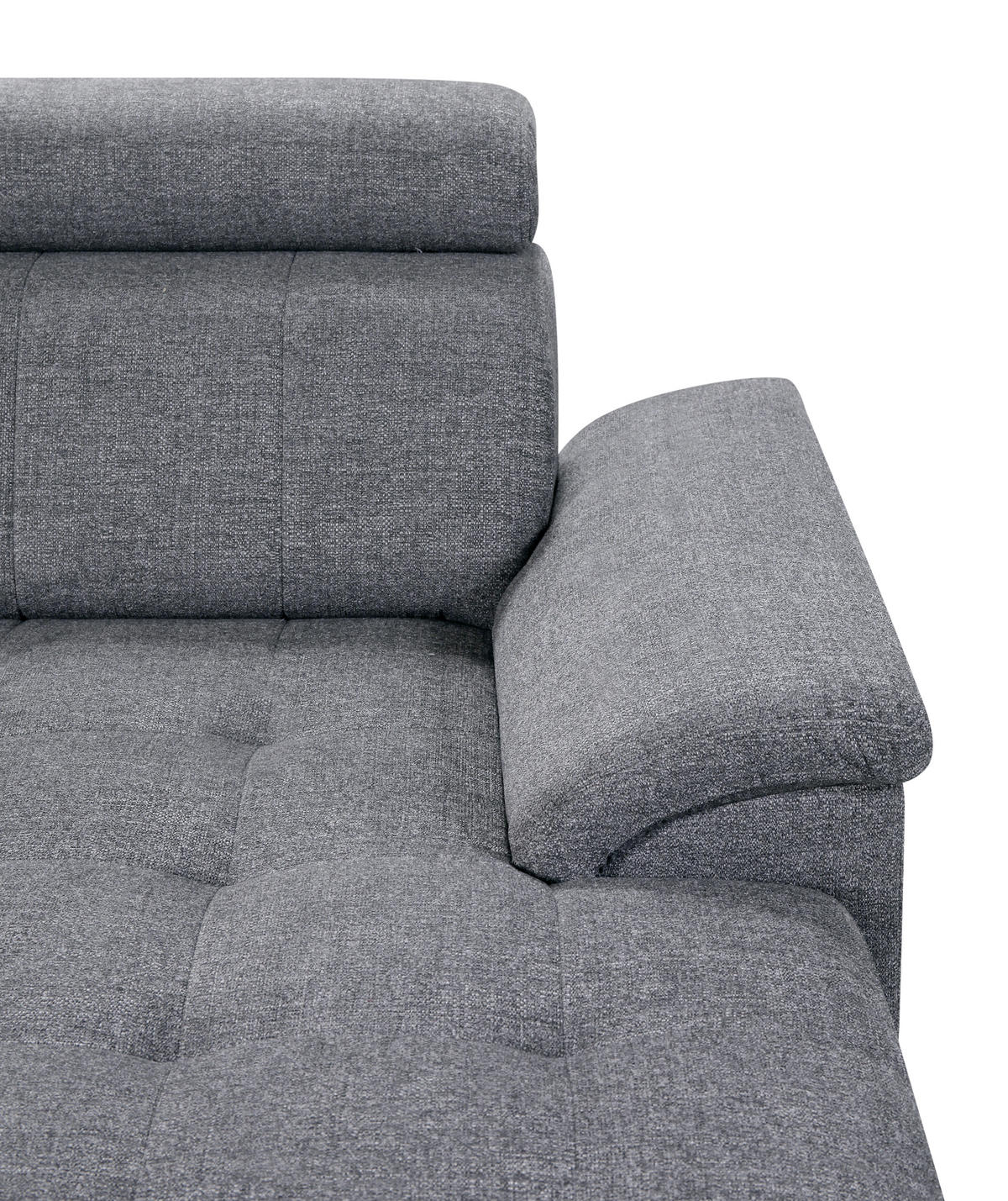 SEDEŽNA GARNITURA, flis siva  - siva, Konvencionalno, tekstil/les (268/185/99cm) - Milax