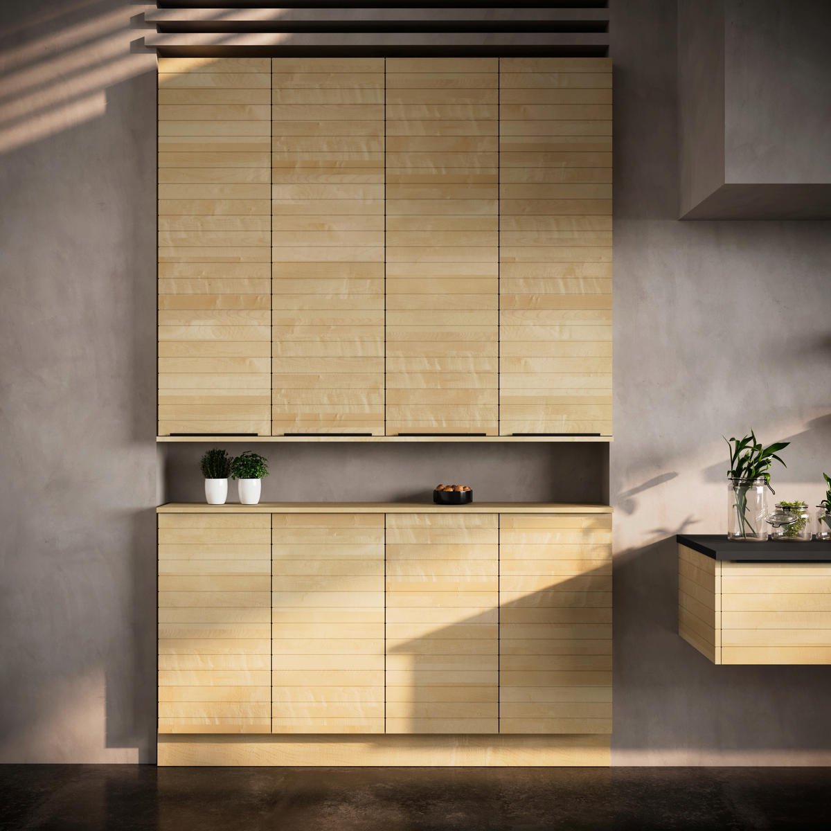 EINBAUKÜCHE Q-LINE  - Basics, Holz - OSTER