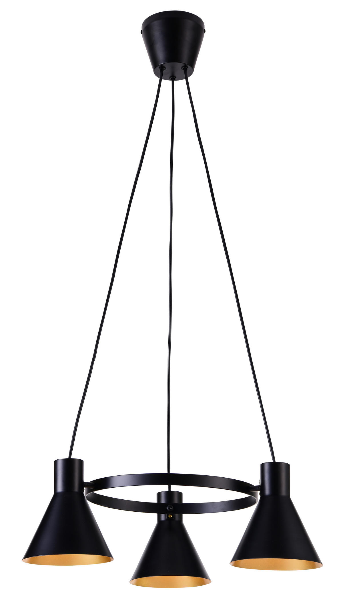 PENDELLAMPA More 55/55/100 cm  - svart/guldfärgad, Design, metall (55/55/100cm)
