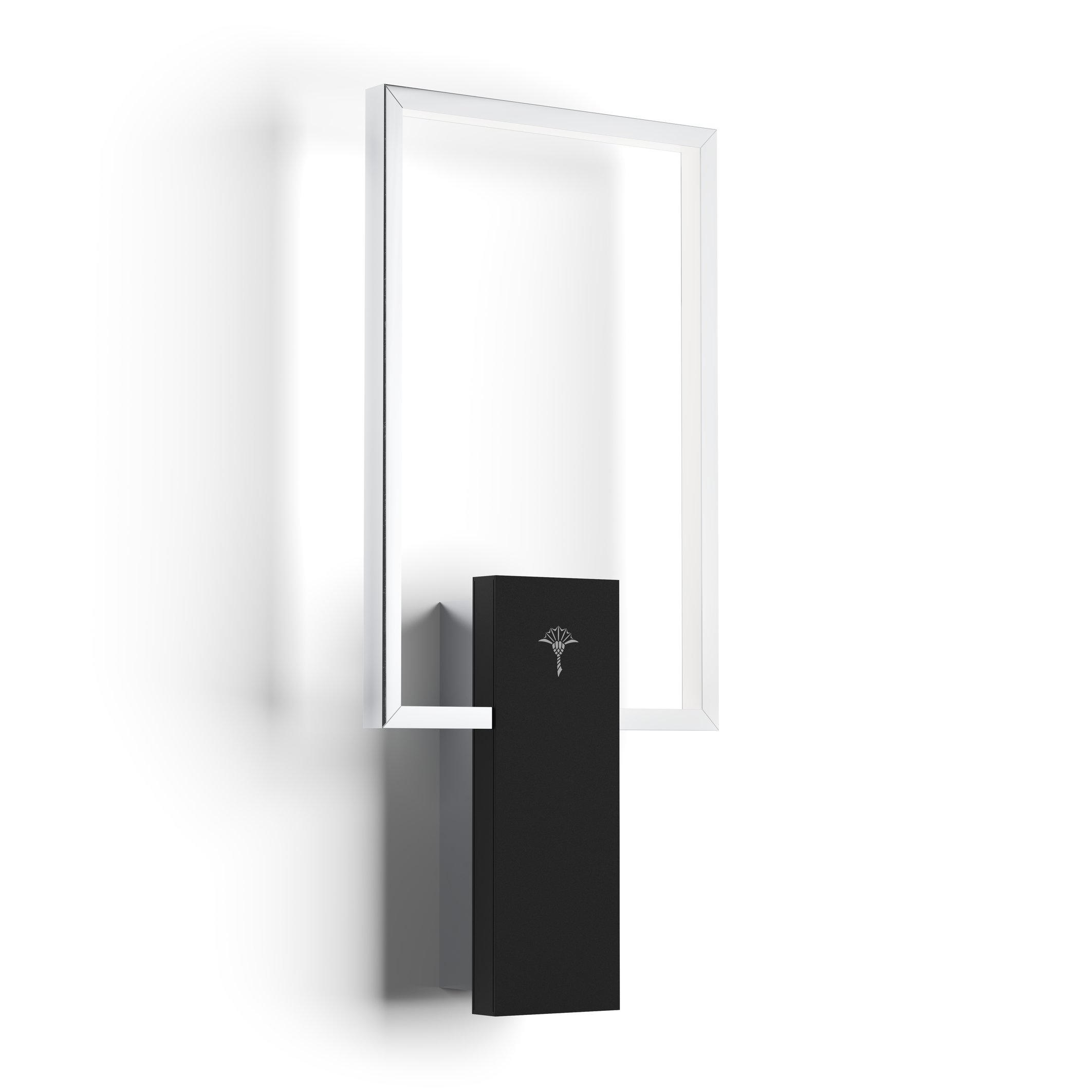 LED-WANDLEUCHTE Cube Lights 19/1,6/44 cm   - Chromfarben/Schwarz, Design, Kunststoff/Metall (19/1,6/44cm) - Joop!