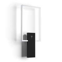 LED-WANDLEUCHTE Cube Lights 19/1,6/44 cm   - Chromfarben/Schwarz, Design, Kunststoff/Metall (19/1,6/44cm) - Joop!