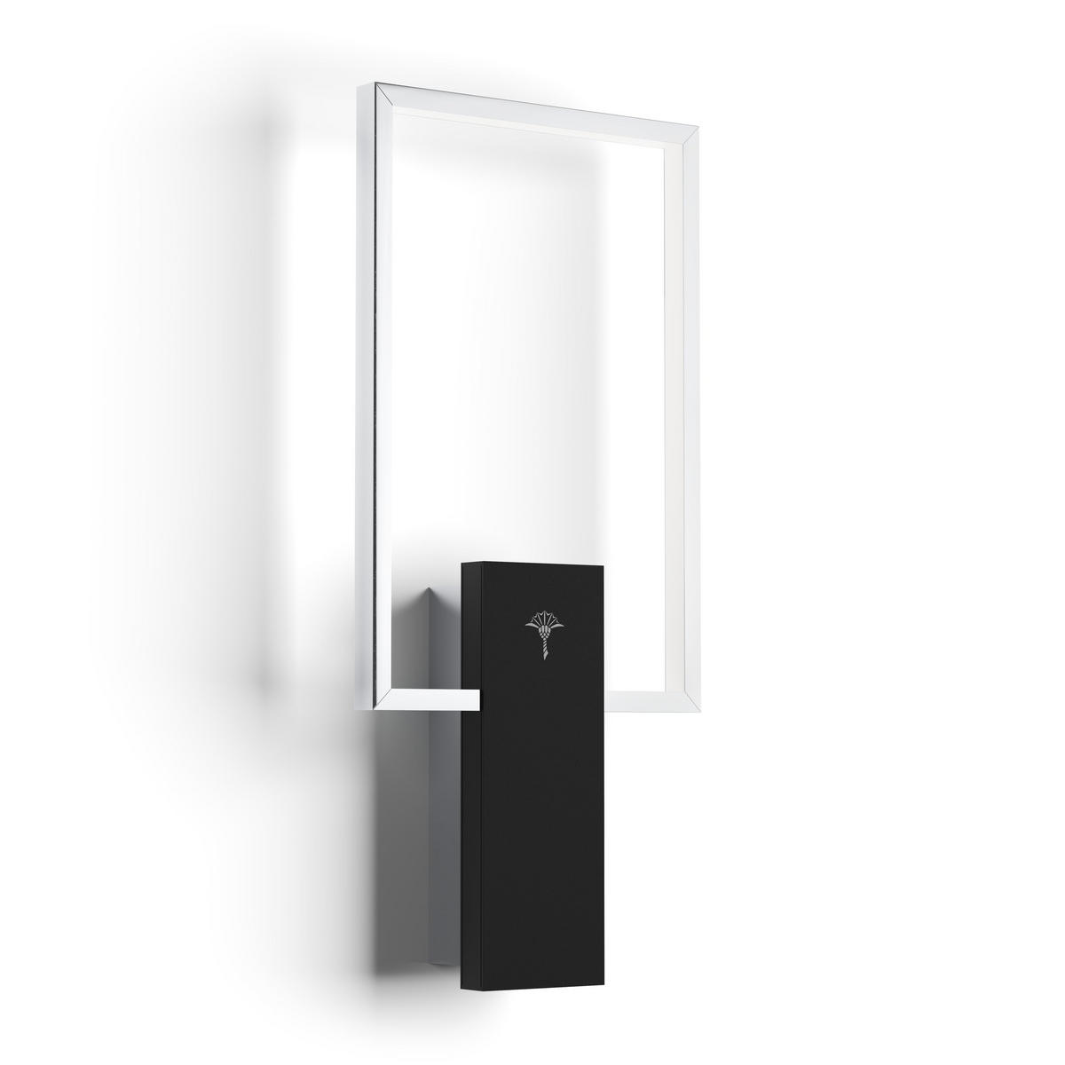 LED-WANDLEUCHTE Cube Lights 19/1,6/44 cm   - Chromfarben/Schwarz, Design, Kunststoff/Metall (19/1,6/44cm) - Joop!