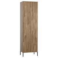 MEHRZWECKSCHRANK 60/210/42 cm  in Eichefarben  - Eichefarben/Schwarz, Design, Holz/Holzwerkstoff (60/210/42cm) - Ambia Home