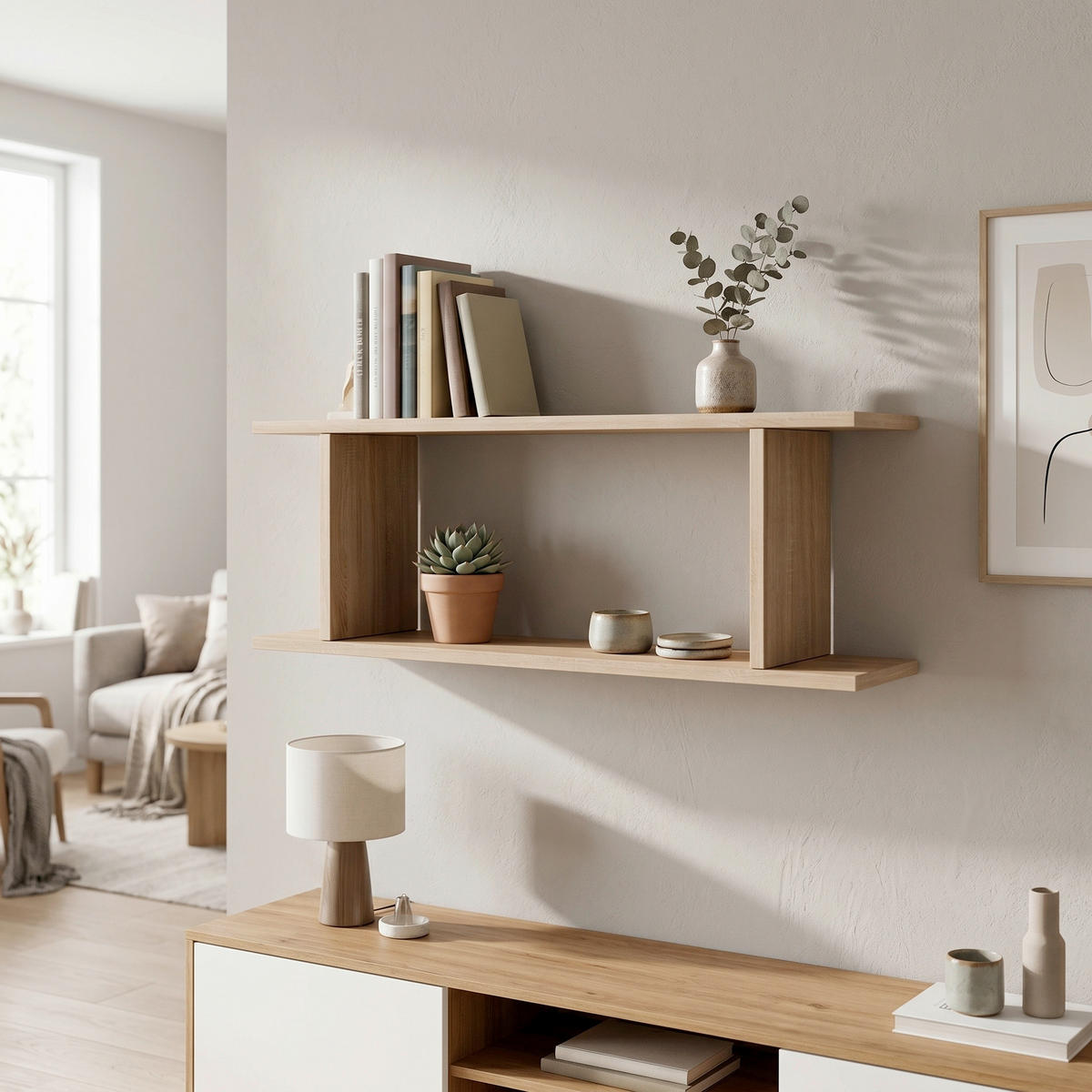 WANDREGAL 80/28/19,7 cm  - Sonoma Eiche, Konventionell, Holzwerkstoff (80/28/19,7cm) - MID.YOU