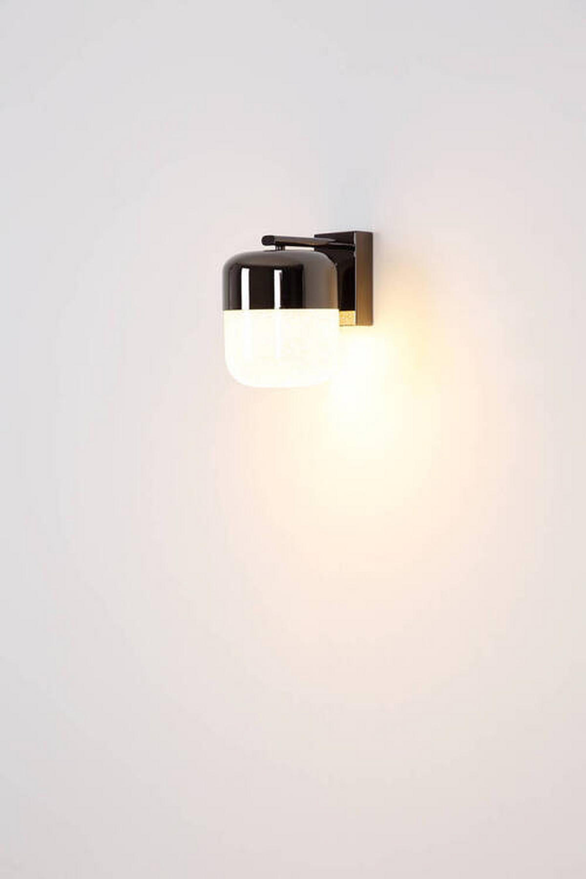 LED-WANDLEUCHTE - Klar/Graphitfarben, Design, Glas/Metall (15/21/19cm) - Globo