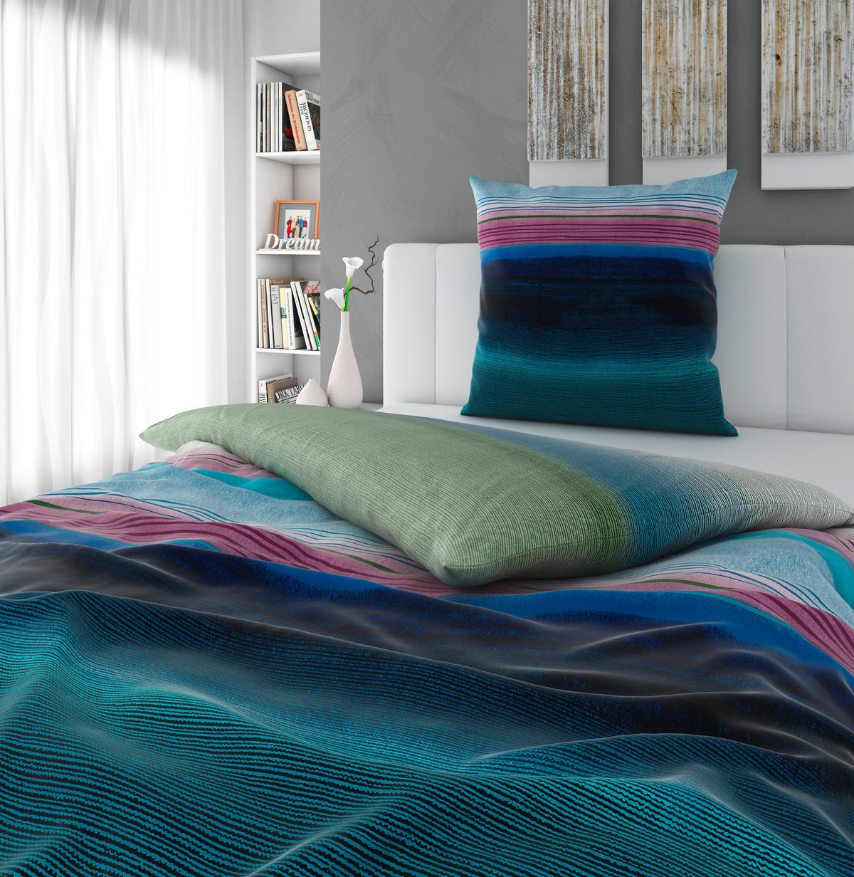 BETTWÄSCHE Satin 135/200 cm  - Multicolor, Textil (135/200cm) - Bio:Vio