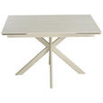 ESSTISCH Beige rechteckig  ausziehbar  - Beige, Design, Keramik/Metall (120-179/80/76cm) - Belluti