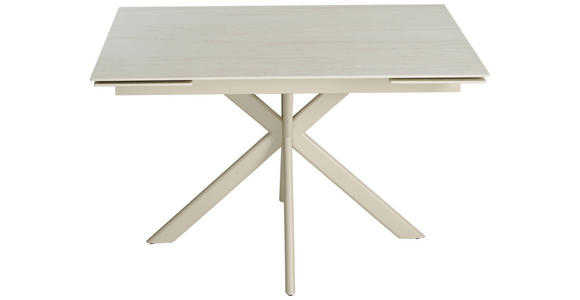 ESSTISCH Beige rechteckig  ausziehbar  - Beige, Design, Keramik/Metall (120-179/80/76cm) - Belluti