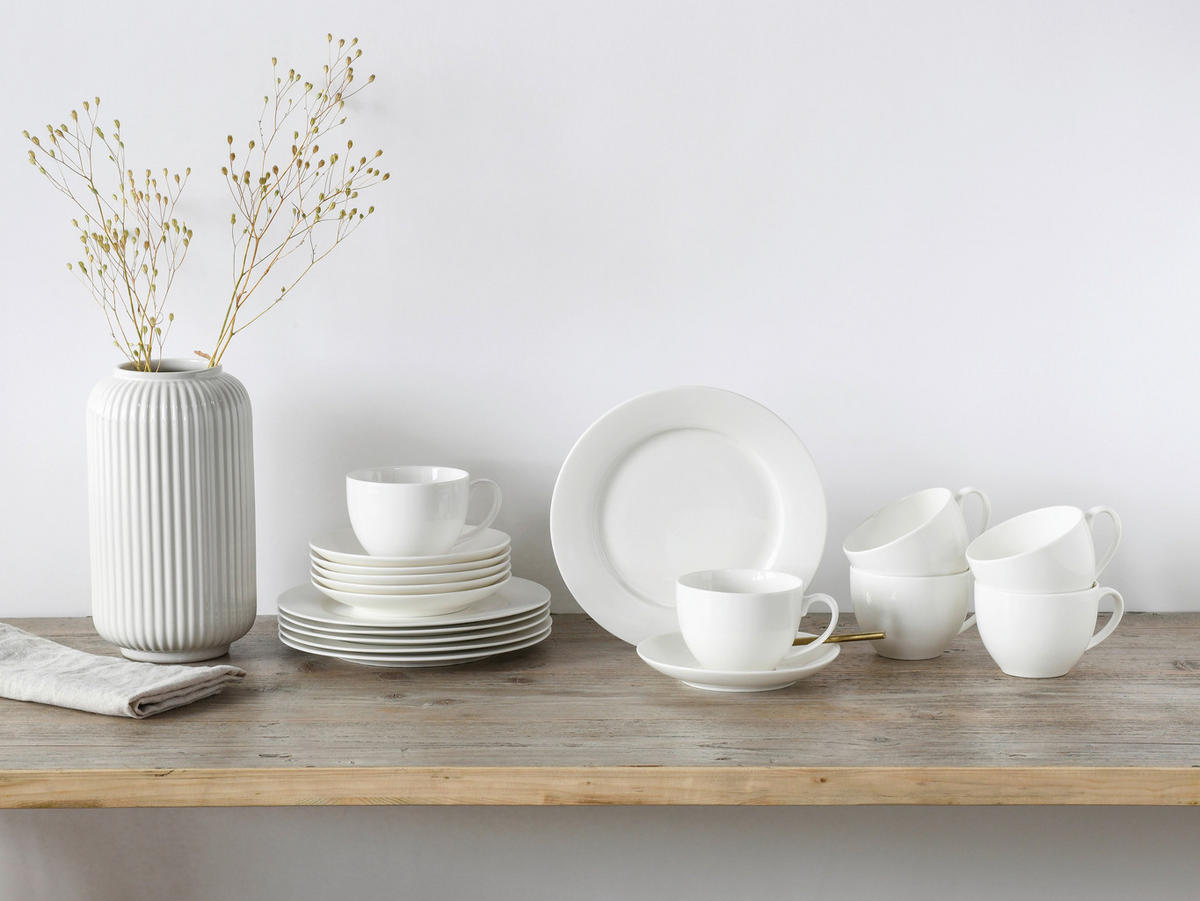 KAFFEESERVICE Fleur Royal 18-teilig  - Creme, Basics, Keramik - Creatable