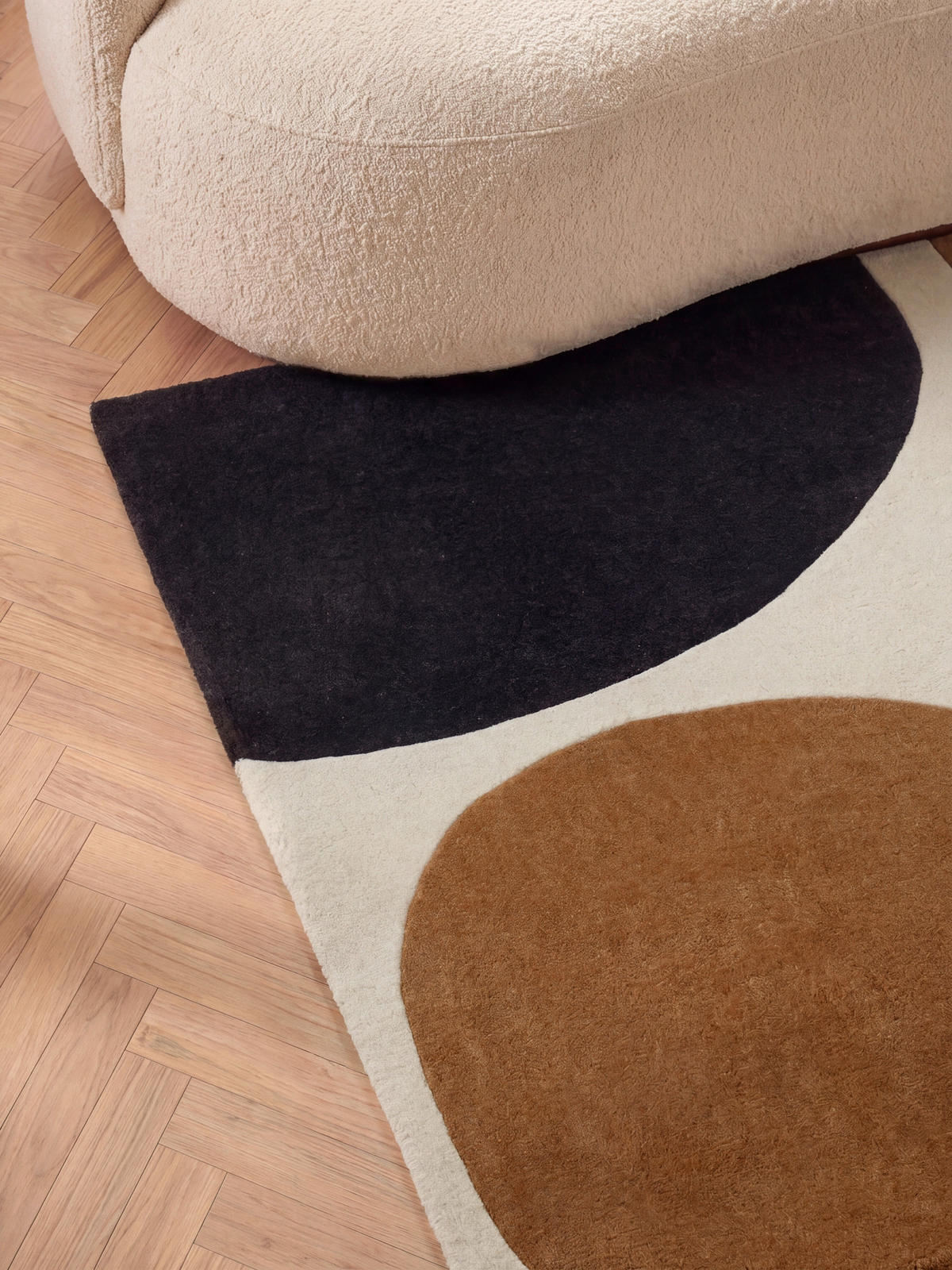 WOLLTEPPICH 200/290 cm Kollektion 1876 Ruvia Braun, Creme, Schwarz rechteckig  - Creme/Schwarz, Basics, Textil (200/290cm) - Villeroy & Boch