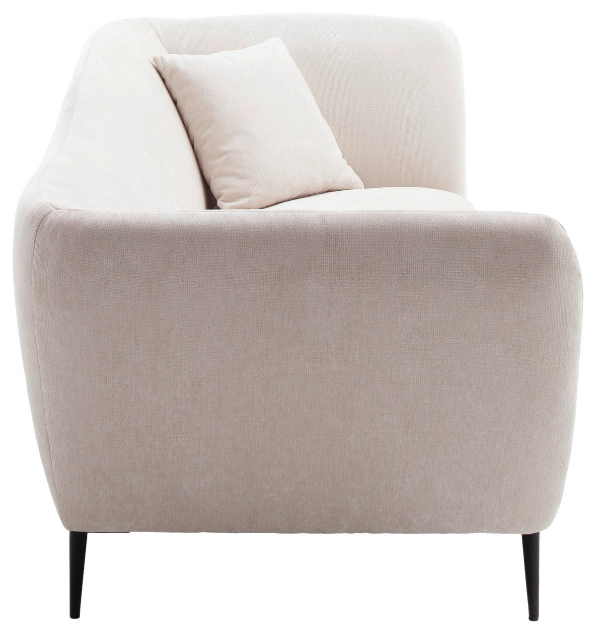 RÉCAMIERE Naturfarben Chenille Zierkissen, Rücken echt  - Schwarz/Naturfarben, KONVENTIONELL, Textil/Metall (224/70/97cm) - Hom`in