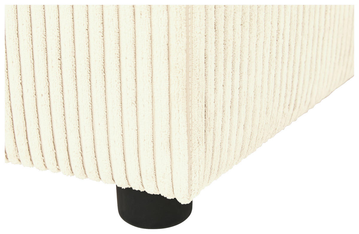 WOHNLANDSCHAFT Creme Cord  - Creme/Schwarz, KONVENTIONELL, Kunststoff/Textil (212/293/155cm) - Ti'me