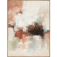 LEINWANDBILD 125/95/6 cm  - Weiss/Koralle, Basics, Holz (125/95/6cm)