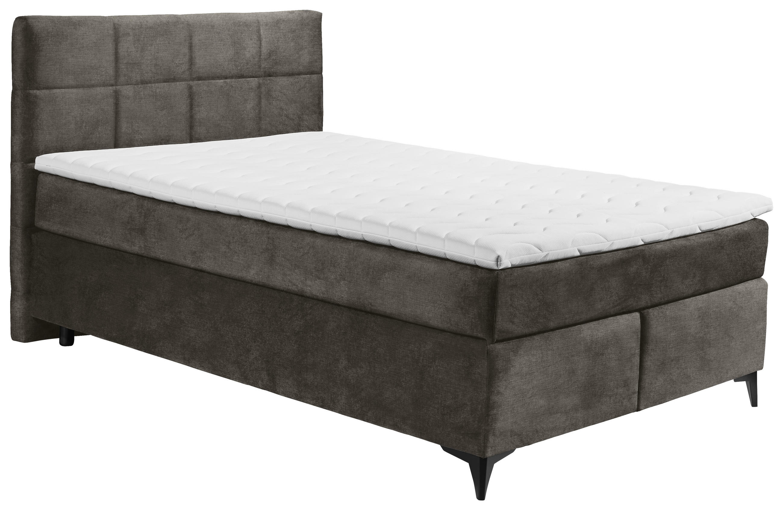 BOXSPRINGBETT 140/200 cm  in Anthrazit  - Anthrazit/Schwarz, Design, Holzwerkstoff/Kunststoff (140/200cm) - Xora