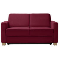 SCHLAFSOFA in Rot  - Rot/Naturfarben, KONVENTIONELL, Holz/Textil (160/86/92cm) - Sedda