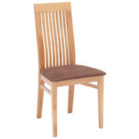 STUHL   Mikrofaser  Braun, Buchefarben  - Buchefarben/Braun, Konventionell, Holz/Textil (46/100,5/45cm) - Cantus