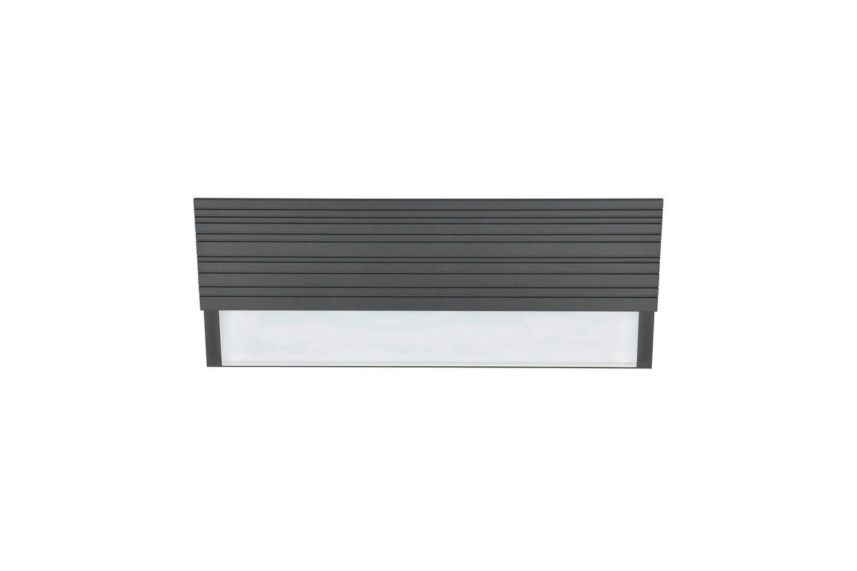AUßENWANDLEUCHTE   - Anthrazit/Weiß, Design, Glas/Metall (17/40/6,5cm)
