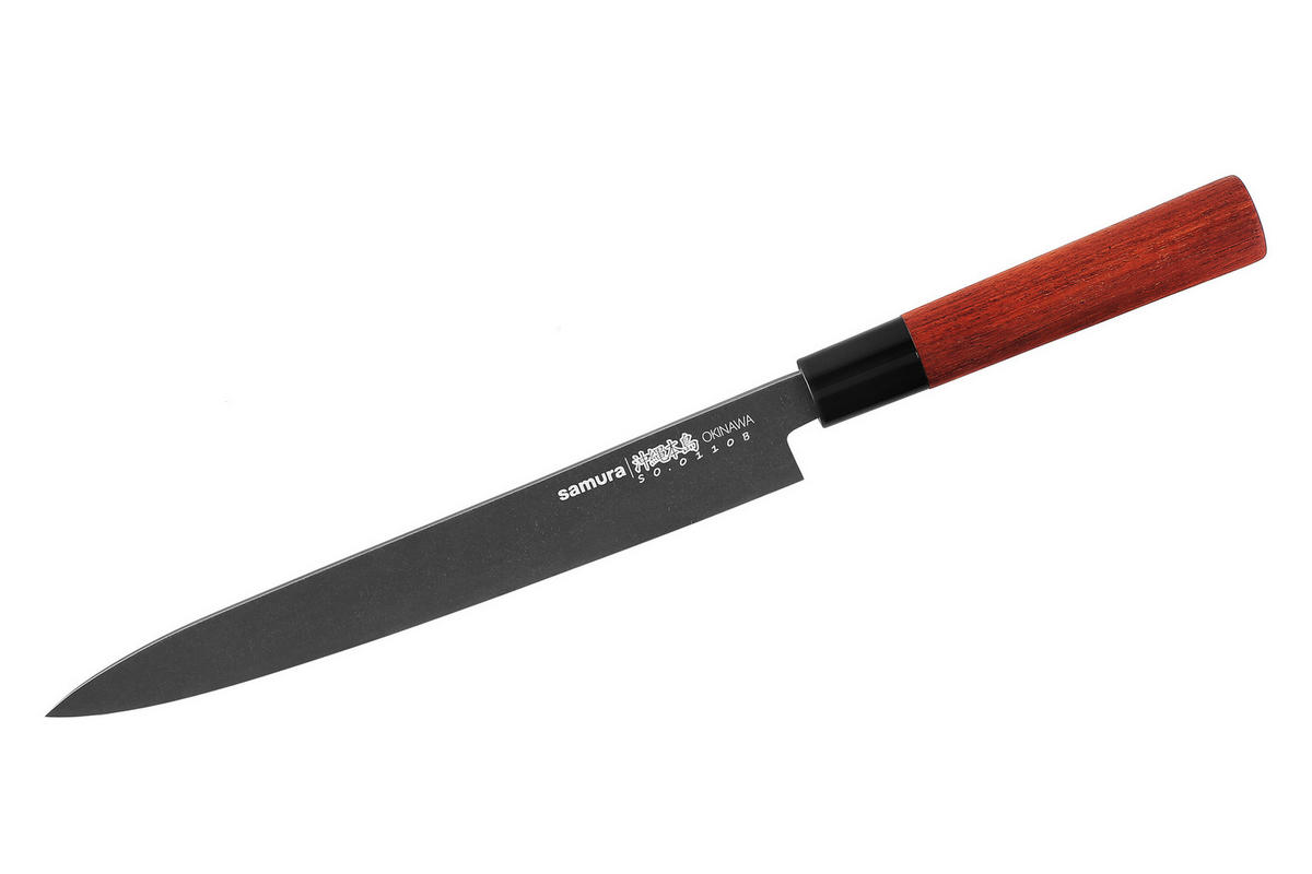 KUVARSKI NOŽ  Okinawa 39/4/2,3 cm           nerđajući čelik - braon/crna, Osnovno, drvo/metal (39/4/2,3cm) - Samura