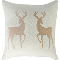ZIERKISSEN  50/50 cm   - Rot/Naturfarben, Trend, Textil (50/50cm) - X-Mas
