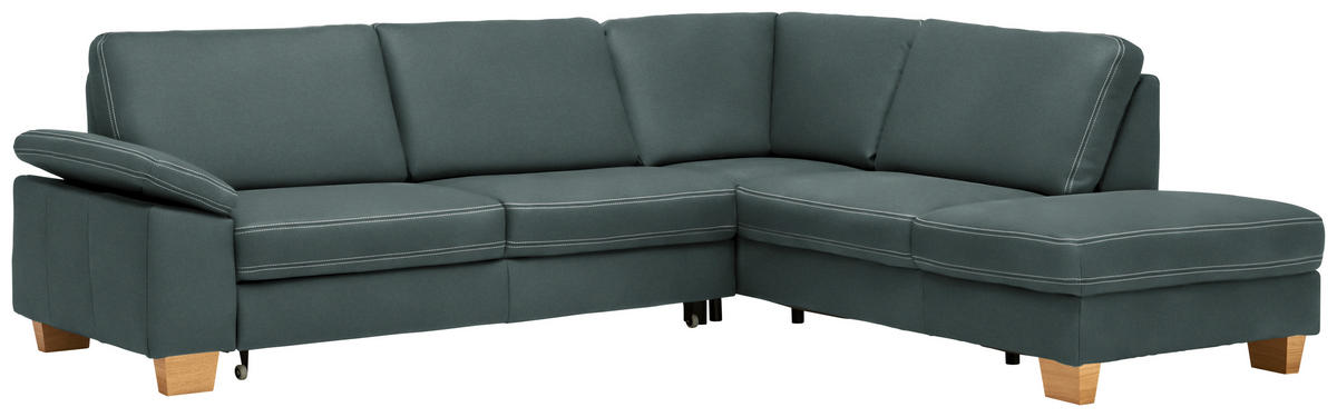 ECKSOFA Echtleder Opal  - Eichefarben/Beige, Konventionell, Leder/Holzwerkstoff (274/235cm) - Beldomo Premium