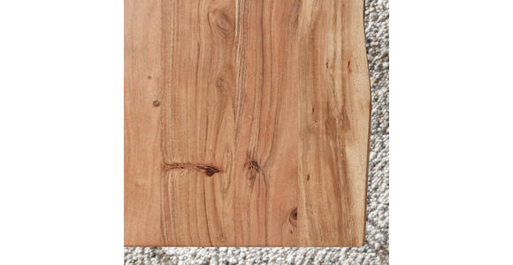 ESSTISCH 160/90/76 cm Akazie massiv Holz Akaziefarben, Weiß rechteckig  - Weiß/Akaziefarben, Design, Holz/Metall (160/90/76cm) - Landscape