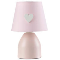 KINDERTISCHLEUCHTE 13/19 cm   - Pink, Basics, Textil/Metall (13/19cm)