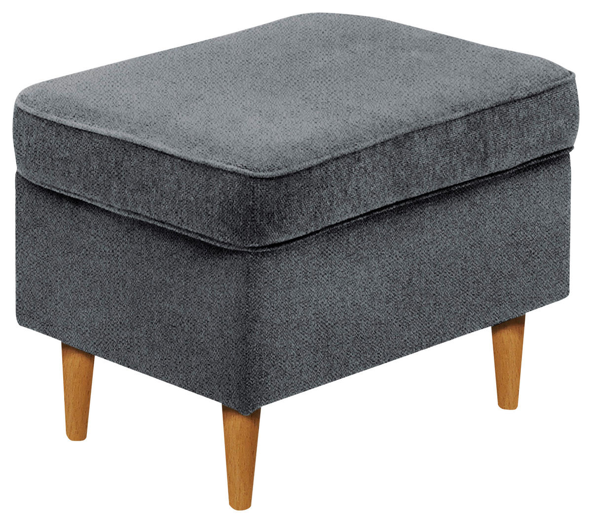 HOCKER in Textil Anthrazit, Eiche Wotan  - Anthrazit/Eiche Wotan, Basics, Holz/Textil (63/43/42cm) - Carryhome