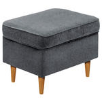 HOCKER in Textil Anthrazit, Eiche Wotan  - Anthrazit/Eiche Wotan, Basics, Holz/Textil (63/43/42cm) - Carryhome