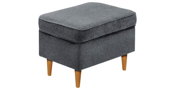 HOCKER in Textil Anthrazit, Eiche Wotan  - Anthrazit/Eiche Wotan, Basics, Holz/Textil (63/43/42cm) - Carryhome