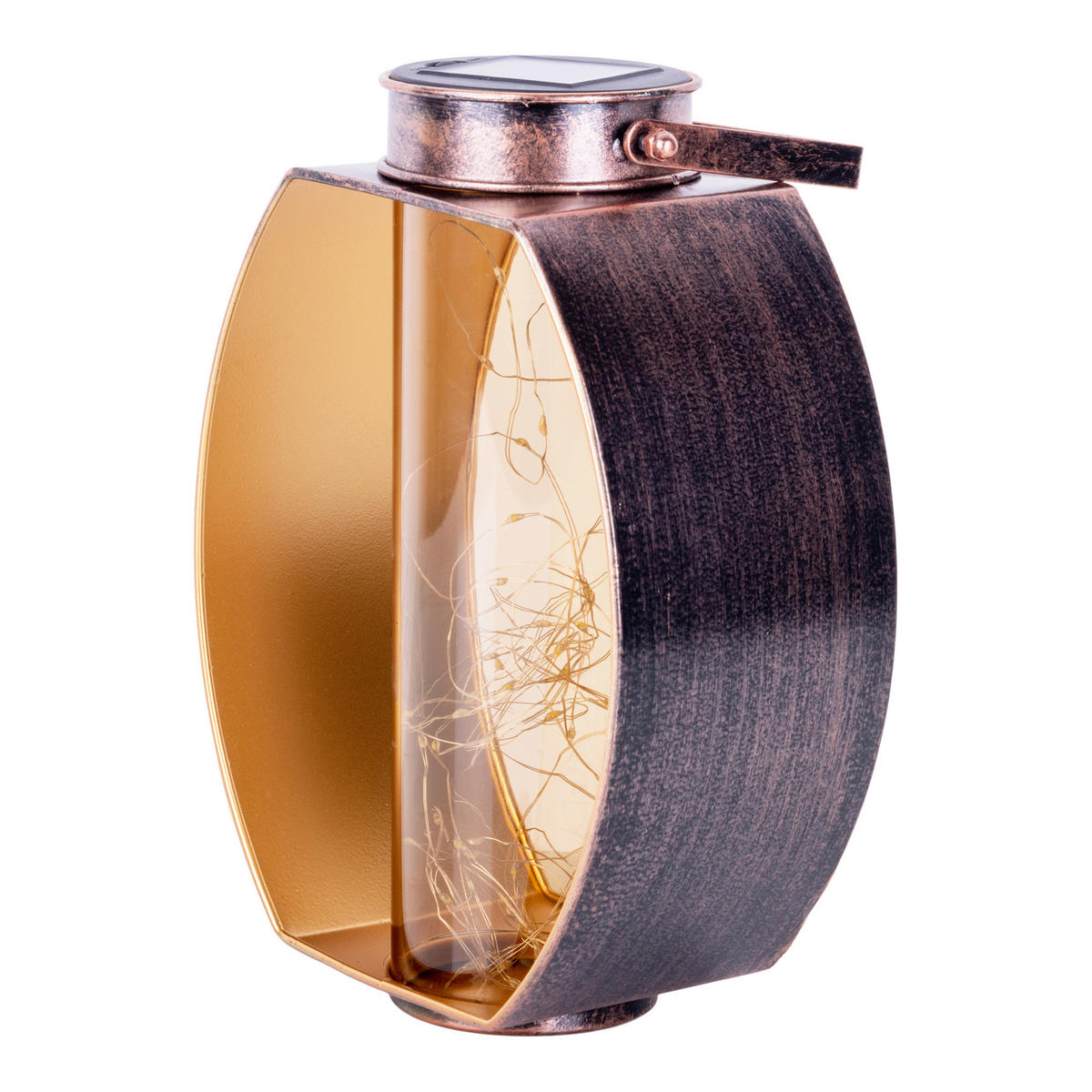 SOLARLEUCHTE  - Messingfarben/Goldfarben, Basics, Kunststoff/Metall (19,5/12,5/26cm) - Näve