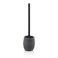 WC-GARNITURA S ŠČETKO - siva/črna, Basics, kamen/umetna masa (10/44cm) - Kela