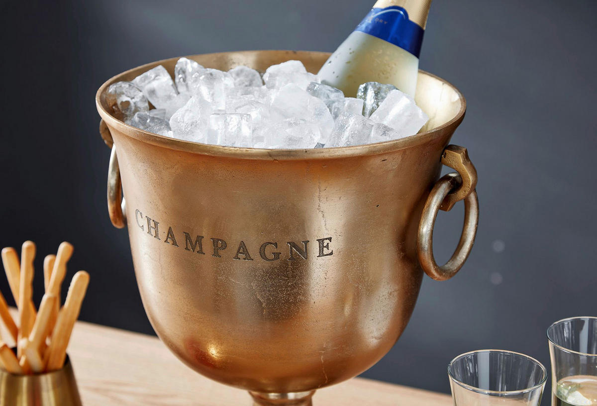 CHAMPAGNEKYLARE - guldfärgad, Modern, metall (28,5/37,5/28,5cm) - MID.YOU