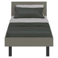 BETT 90/200 cm,  in Grau, Grün,  - Schwarz/Grau, Design, Metall (90/200cm) - Xora