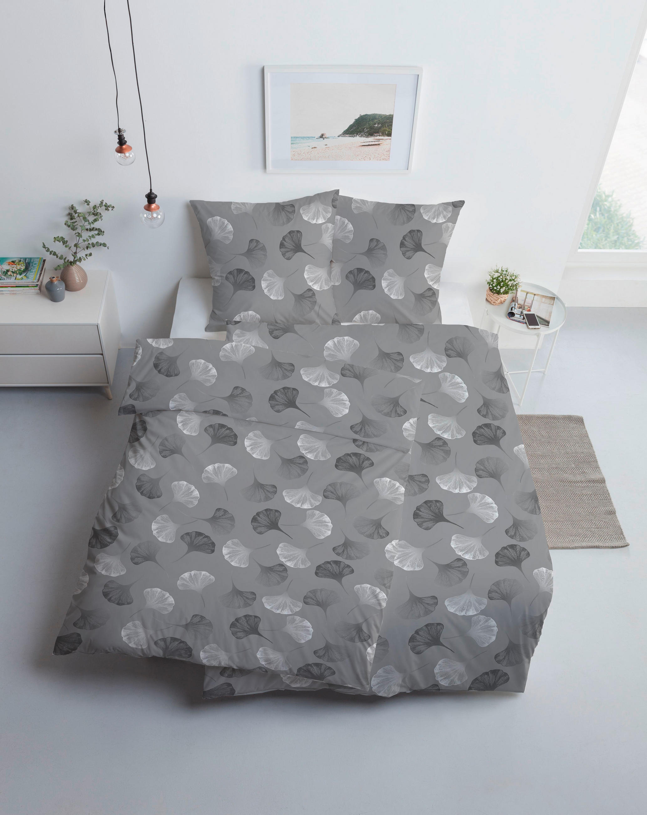 BETTWÄSCHE Atelier Flanell 155/220 cm  - Silberfarben, Design, Textil (155/220cm) - Estella