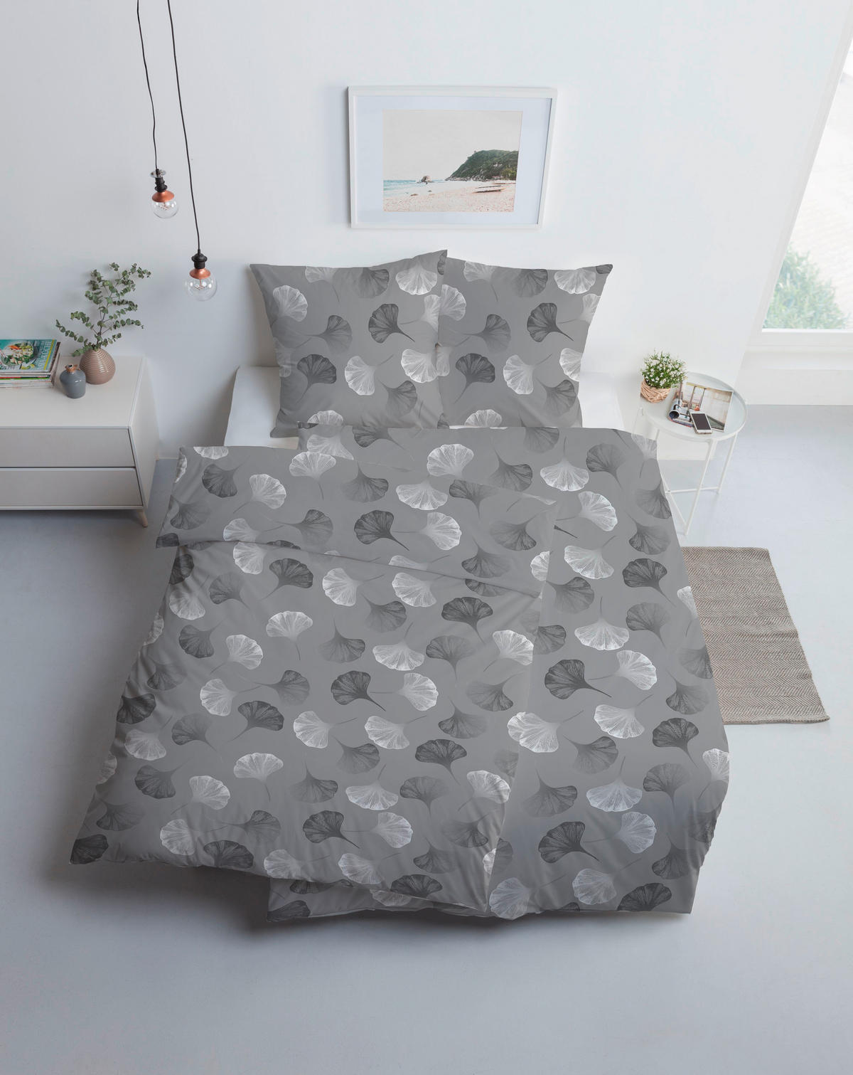 BETTWÄSCHE Atelier Flanell 155/220 cm  - Silberfarben, Design, Textil (155/220cm) - Estella
