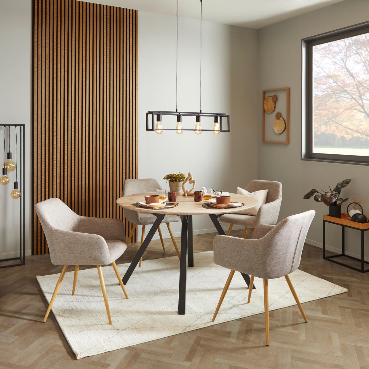ARMLEHNSTUHL  in Eisen Mikrofaser  - Beige/Naturfarben, MODERN, Textil/Metall (56/81,5/63cm) - MID.YOU