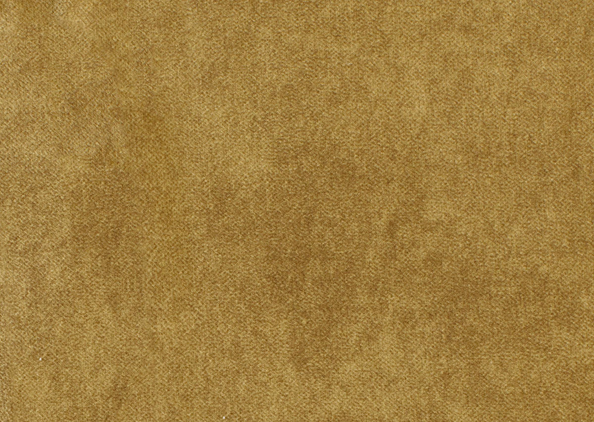 HOCKER Velours Gelb, Goldbraun  - Gelb/Goldbraun, Design, Textil/Metall (131/47/71cm) - Stylife
