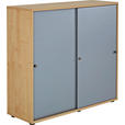 AKTENSCHRANK 120/110/40 cm  - Silberfarben/Ahornfarben, KONVENTIONELL, Holzwerkstoff (120/110/40cm) - Venda