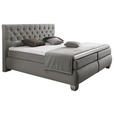 BOXSPRINGBETT 180/200 cm  in Hellgrau  - Silberfarben/Hellgrau, KONVENTIONELL, Kunststoff/Textil (180/200cm) - Carryhome